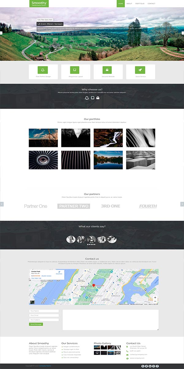 Smoothy Two-Page Website Template