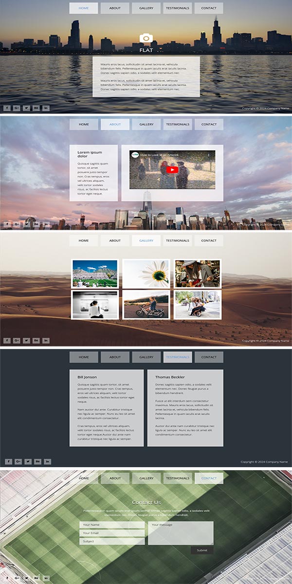 Flat One-Page Website Template