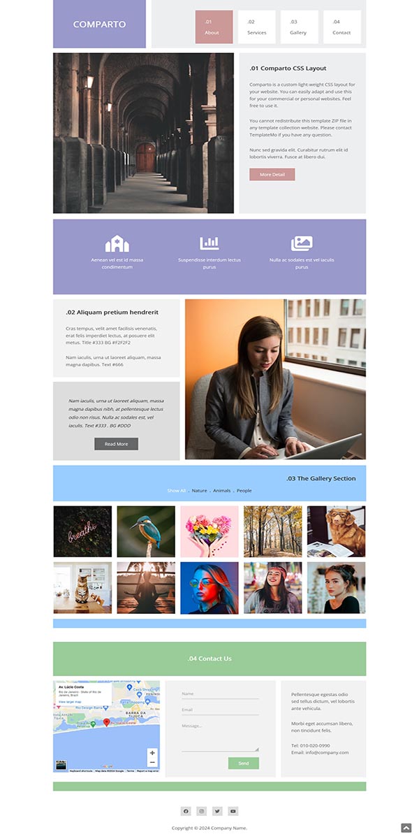 Comparto Two-Page Website Template