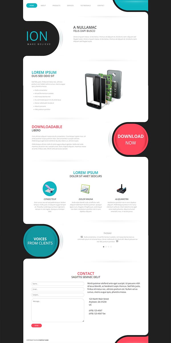 Ion One-Page Website Template