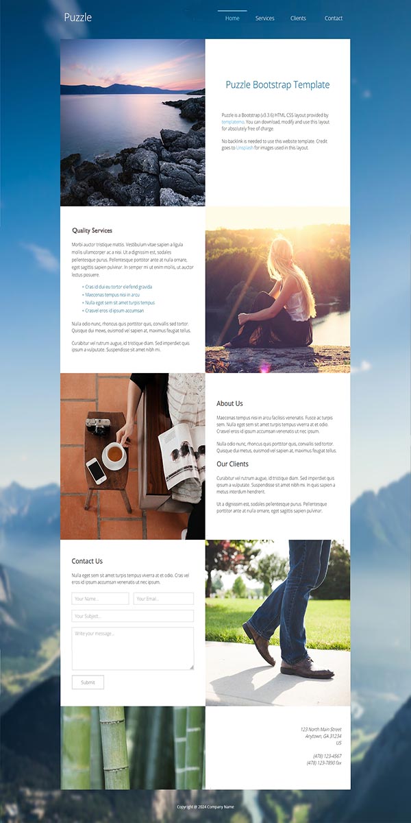 Puzzle One-Page Website Template