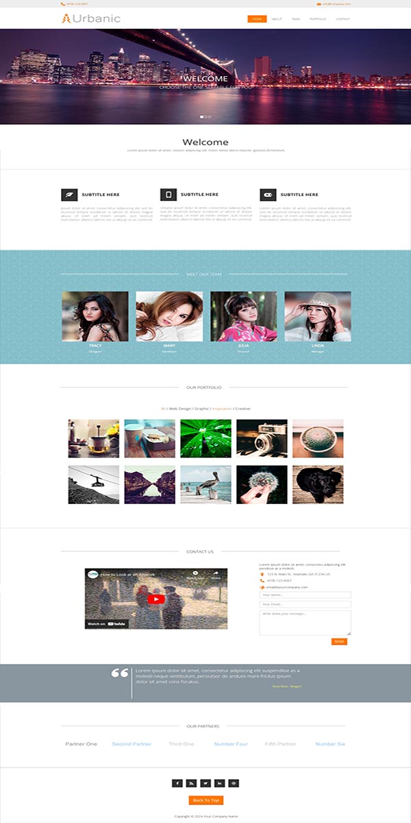 Urbanic-P One-Page Website Template