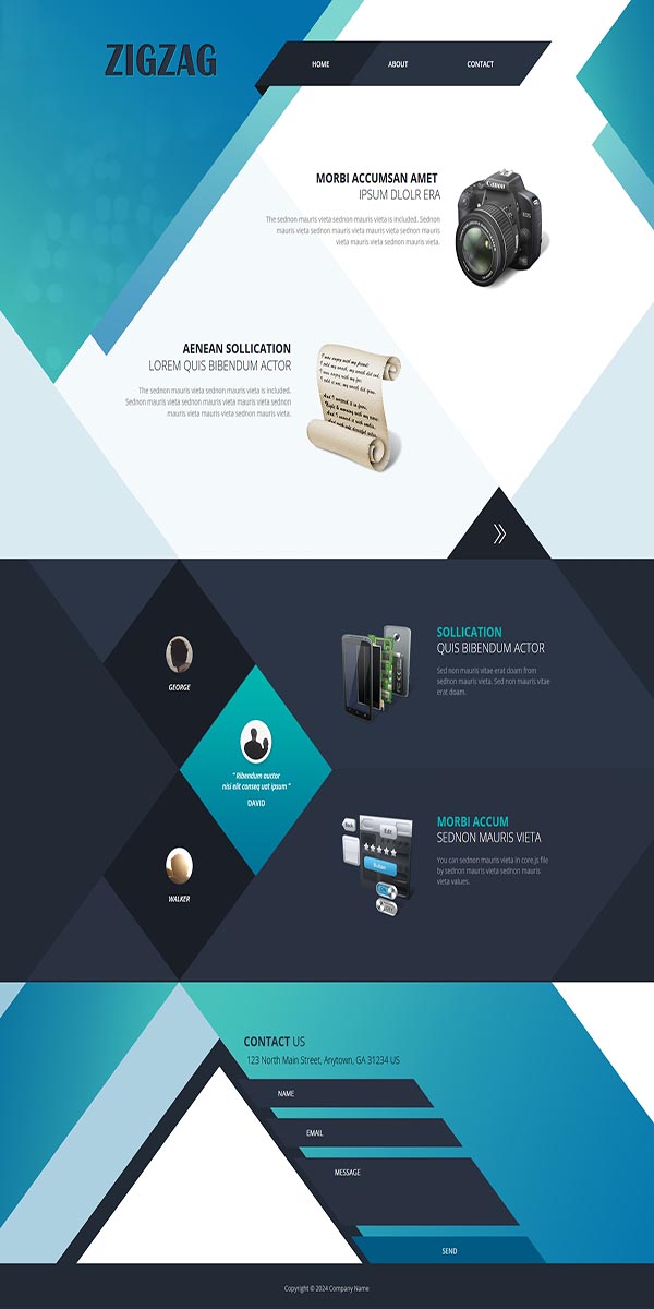 Zigzag One-Page Website Template